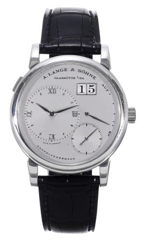 Lange 1 Platinum — photo from WatchBase · Photo: WatchBase · © WatchBase, used with permission · Source: https://watchbase.com/a-lange-sohne/lange-1/101-005
