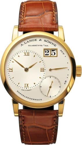 Kleine Lange 1 Yellow Gold / Silver — photo from WatchBase · Photo: WatchBase · © WatchBase, used with permission · Source: https://watchbase.com/a-lange-sohne/lange-1/111-021