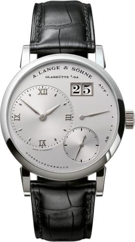 Kleine Lange 1 Platinum / Silver — photo from WatchBase · Photo: WatchBase · © WatchBase, used with permission · Source: https://watchbase.com/a-lange-sohne/lange-1/111-025