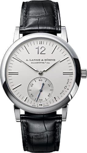 Langematik Platinum / Silver — photo from WatchBase · Photo: WatchBase · © WatchBase, used with permission · Source: https://watchbase.com/a-lange-sohne/saxonia/301-025