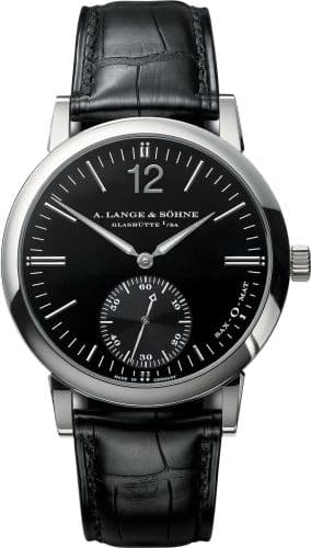 Langematik White Gold / Black — photo from WatchBase · Photo: WatchBase · © WatchBase, used with permission · Source: https://watchbase.com/a-lange-sohne/saxonia/301-027