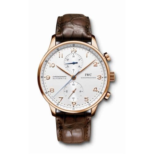 Portuguese Chrono-Automatic Rose Gold / Silver — photo from WatchBase · Photo: WatchBase · © WatchBase, used with permission · Source: https://watchbase.com/iwc/portugieser/iw3714-02