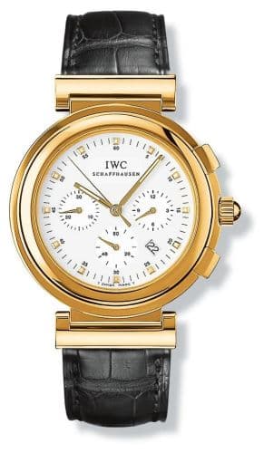 Da Vinci SL Chronograph MecaQuartz Yellow Gold / White — photo from WatchBase · Photo: WatchBase · © WatchBase, used with permission · Source: https://watchbase.com/iwc/da-vinci/iw3728-03