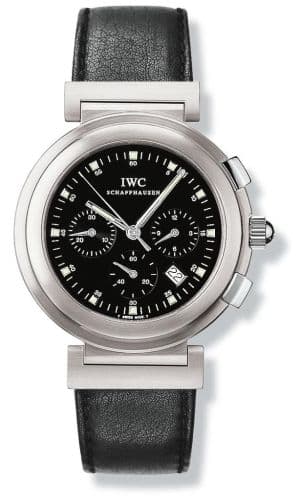 Da Vinci SL Chronograph MecaQuartz Stainless Steel Brushed / Black / Nappa — photo from WatchBase · Photo: WatchBase · © WatchBase, used with permission · Source: https://watchbase.com/iwc/da-vinci/iw3728-06