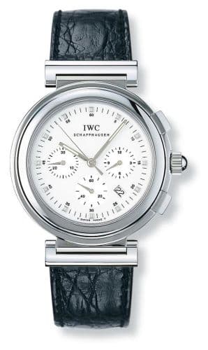 Da Vinci SL Chronograph MecaQuartz Stainless Steel / White / Croco — photo from WatchBase · Photo: WatchBase · © WatchBase, used with permission · Source: https://watchbase.com/iwc/da-vinci/iw3728-07