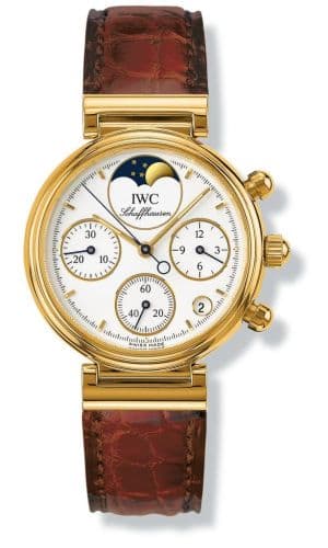 Kleine Da Vinci Yellow Gold / White / Brown Croco — photo from WatchBase · Photo: WatchBase · © WatchBase, used with permission · Source: https://watchbase.com/iwc/da-vinci/iw3736-01