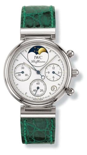 Kleine Da Vinci Stainless Steel / White / Green Croco — photo from WatchBase · Photo: WatchBase · © WatchBase, used with permission · Source: https://watchbase.com/iwc/da-vinci/iw3736-10