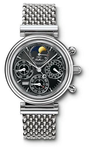 Da Vinci Perpetual Stainless Steel / Black / German / Bracelet — photo from WatchBase · Photo: WatchBase · © WatchBase, used with permission · Source: https://watchbase.com/iwc/da-vinci/iw3750-32