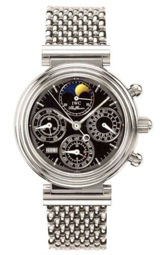 Da Vinci Perpetual Stainless Steel / Black / Italian / Bracelet — photo from WatchBase · Photo: WatchBase · © WatchBase, used with permission · Source: https://watchbase.com/iwc/da-vinci/iw3750-33
