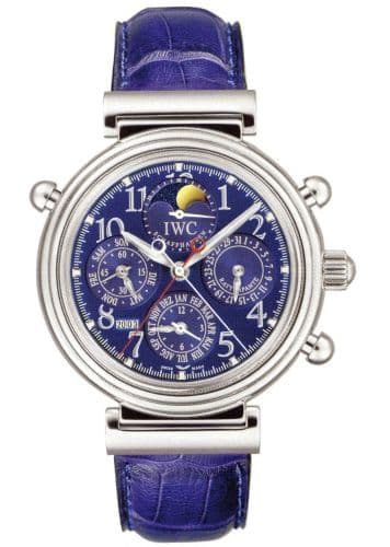 Da Vinci Perpetual Rattrapante Platinum / Blue / Italian — photo from WatchBase · Photo: WatchBase · © WatchBase, used with permission · Source: https://watchbase.com/iwc/da-vinci/iw3754-06