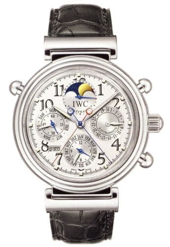Da Vinci Perpetual Rattrapante Platinum / Silver / French — photo from WatchBase · Photo: WatchBase · © WatchBase, used with permission · Source: https://watchbase.com/iwc/da-vinci/iw3754-12