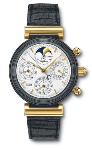 Da Vinci Perpetual Black Ceramic / Yellow Gold / White / English — photo from WatchBase · Photo: WatchBase · © WatchBase, used with permission · Source: https://watchbase.com/iwc/da-vinci/iw3755-03