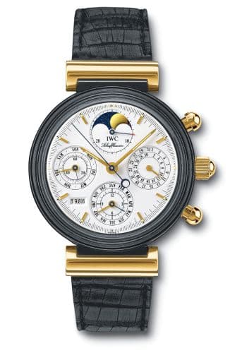 Da Vinci Perpetual Black Ceramic / Yellow Gold / White / French — photo from WatchBase · Photo: WatchBase · © WatchBase, used with permission · Source: https://watchbase.com/iwc/da-vinci/iw3755-04