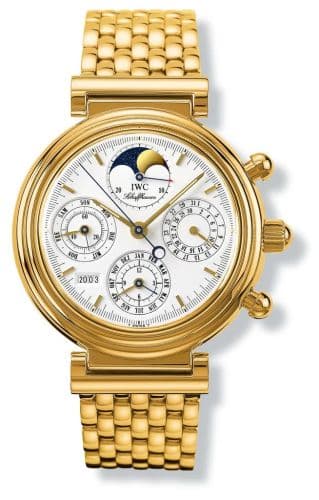 Da Vinci Perpetual Yellow Gold / White / German / Bracelet — photo from WatchBase · Photo: WatchBase · © WatchBase, used with permission · Source: https://watchbase.com/iwc/da-vinci/iw9252-01