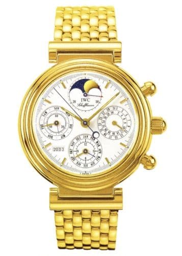 Da Vinci Perpetual Yellow Gold / White / Italian / Bracelet — photo from WatchBase · Photo: WatchBase · © WatchBase, used with permission · Source: https://watchbase.com/iwc/da-vinci/iw9252-02