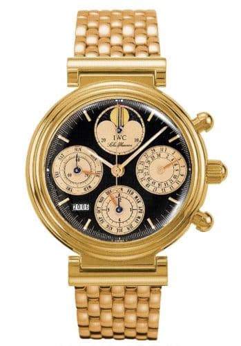 Da Vinci Perpetual Red Gold / Black / French / Bracelet — photo from WatchBase · Photo: WatchBase · © WatchBase, used with permission · Source: https://watchbase.com/iwc/da-vinci/iw9252-12