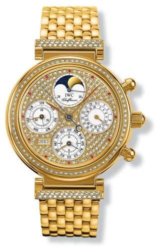 Da Vinci Perpetual Yellow Gold / Diamond / Paved / German / Bracelet — photo from WatchBase · Photo: WatchBase · © WatchBase, used with permission · Source: https://watchbase.com/iwc/da-vinci/iw9253-06