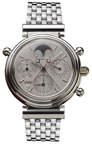 Da Vinci Perpetual Rattrapante Platinum / Silver / French / Bracelet — photo from WatchBase · Photo: WatchBase · © WatchBase, used with permission · Source: https://watchbase.com/iwc/da-vinci/iw9254-08