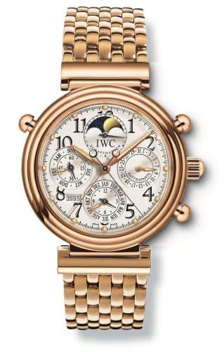 Da Vinci Perpetual Rattrapante Rose Gold / Silver / English / Bracelet — photo from WatchBase · Photo: WatchBase · © WatchBase, used with permission · Source: https://watchbase.com/iwc/da-vinci/iw9272-03