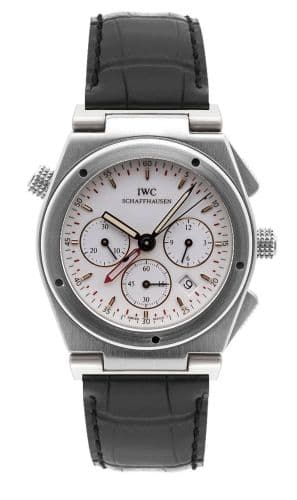 Ingenieur Mecaquartz Chronograph Alarm Stainless Steel / White / Strap — photo from WatchBase · Photo: WatchBase · © WatchBase, used with permission · Source: https://watchbase.com/iwc/ingenieur/iw3815-03