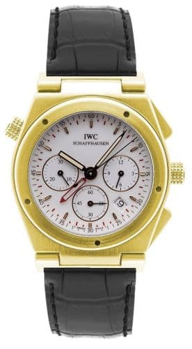 Ingenieur Mecaquartz Chronograph Alarm Yellow Gold / White / Strap — photo from WatchBase · Photo: WatchBase · © WatchBase, used with permission · Source: https://watchbase.com/iwc/ingenieur/iw3815-07