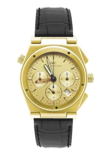 Ingenieur Mecaquartz Chronograph Alarm Yellow Gold / Champagne / Strap — photo from WatchBase · Photo: WatchBase · © WatchBase, used with permission · Source: https://watchbase.com/iwc/ingenieur/iw3815-08