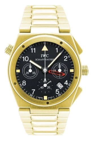Ingenieur Mecaquartz Chronograph Alarm Yellow Gold / Black / Bracelet — photo from WatchBase · Photo: WatchBase · © WatchBase, used with permission · Source: https://watchbase.com/iwc/ingenieur/iw9515-01