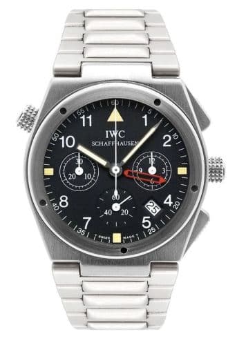 Ingenieur Mecaquartz Chronograph Alarm White Gold / Black / Bracelet — photo from WatchBase · Photo: WatchBase · © WatchBase, used with permission · Source: https://watchbase.com/iwc/ingenieur/iw9515-04