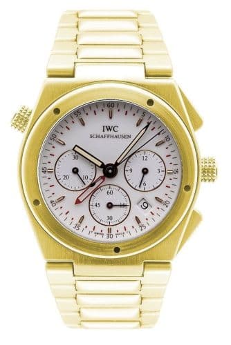 Ingenieur Mecaquartz Chronograph Alarm Yellow Gold / White / Bracelet — photo from WatchBase · Photo: WatchBase · © WatchBase, used with permission · Source: https://watchbase.com/iwc/ingenieur/iw9515-02
