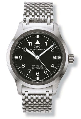Pilot's Watch Mark XII Stainless Steel / Black / Bracelet — photo from WatchBase · Photo: WatchBase · © WatchBase, used with permission · Source: https://watchbase.com/iwc/pilot/iw3241-02