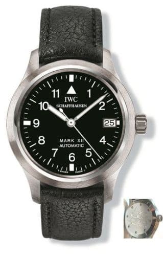 Pilot's Watch Mark XII Stainless Steel / Black / Cathay Pacific — photo from WatchBase · Photo: WatchBase · © WatchBase, used with permission · Source: https://watchbase.com/iwc/pilot/iw3241-04