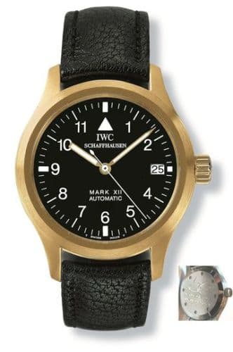 Pilot's Watch Mark XII Yellow Gold / Black / Cathay Pacific — photo from WatchBase · Photo: WatchBase · © WatchBase, used with permission · Source: https://watchbase.com/iwc/pilot/iw3241-08