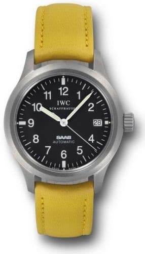 Pilot's Watch Mark XII Titanium / Black / SAAB — photo from WatchBase · Photo: WatchBase · © WatchBase, used with permission · Source: https://watchbase.com/iwc/pilot/iw3242-01