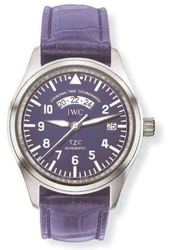 Pilot's Watch UTC Platinum / Blue / Strap — photo from WatchBase · Photo: WatchBase · © WatchBase, used with permission · Source: https://watchbase.com/iwc/pilot/iw3251-03