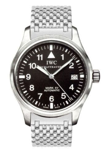 Pilot's Watch Mark XV Stainless Steel / Black / Bracelet — photo from WatchBase · Photo: WatchBase · © WatchBase, used with permission · Source: https://watchbase.com/iwc/pilot/iw3253-02