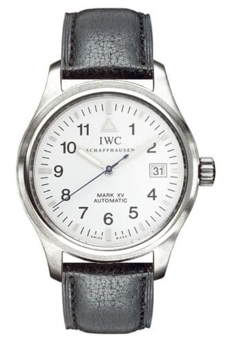 Pilot's Watch Mark XV Stainless Steel / White / Strap — photo from WatchBase · Photo: WatchBase · © WatchBase, used with permission · Source: https://watchbase.com/iwc/pilot/iw3253-09