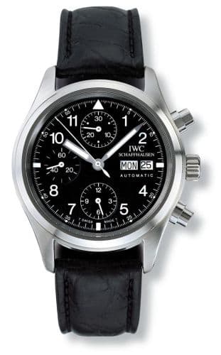 Pilot's Watch Chronograph Stainless Steel / Black / German / Strap — photo from WatchBase · Photo: WatchBase · © WatchBase, used with permission · Source: https://watchbase.com/iwc/pilot/iw3706-01