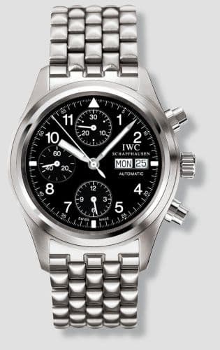 Pilot's Watch Chronograph Stainless Steel / Black / German / Bracelet — photo from WatchBase · Photo: WatchBase · © WatchBase, used with permission · Source: https://watchbase.com/iwc/pilot/iw3706-05