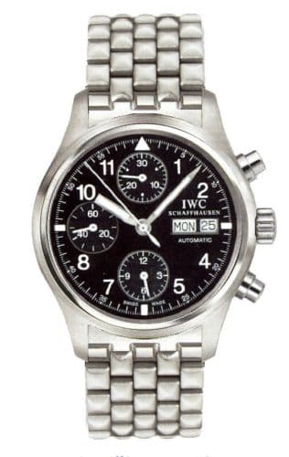 Pilot's Watch Chronograph Stainless Steel / Black / Spanish / Bracelet — photo from WatchBase · Photo: WatchBase · © WatchBase, used with permission · Source: https://watchbase.com/iwc/pilot/iw3706-10
