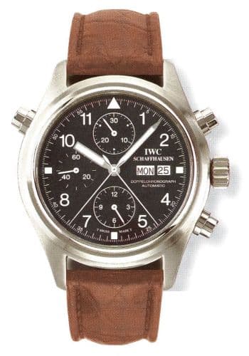 Pilot's Watch Doppelchronograph Stainless Steel / Black / English / Strap — photo from WatchBase · Photo: WatchBase · © WatchBase, used with permission · Source: https://watchbase.com/iwc/pilot/iw3711-07