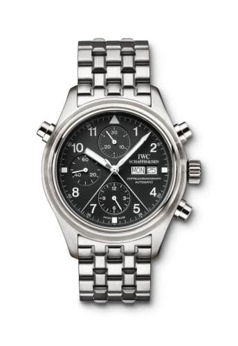 Pilot's Watch Doppelchronograph Stainless Steel / Black / English / Bracelet — photo from WatchBase · Photo: WatchBase · © WatchBase, used with permission · Source: https://watchbase.com/iwc/pilot/iw3713-19