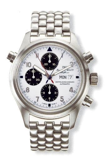 Pilot's Watch Doppelchronograph Stainless Steel / White / Japan / Bracelet — photo from WatchBase · Photo: WatchBase · © WatchBase, used with permission · Source: https://watchbase.com/iwc/pilot/iw3713-30