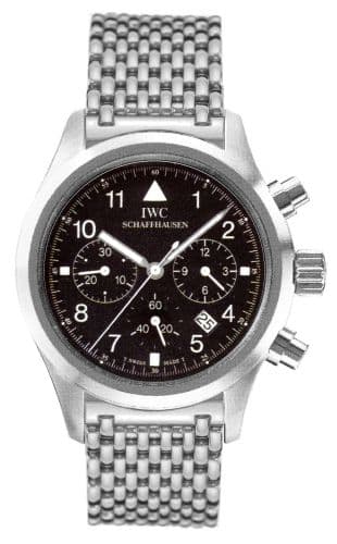 Pilot's Watch Chronograph Mecaquartz Stainless Steel / Black / Bracelet — photo from WatchBase · Photo: WatchBase · © WatchBase, used with permission · Source: https://watchbase.com/iwc/pilot/iw3741-02