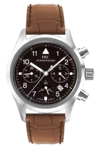 Pilot's Watch Chronograph Mecaquartz Stainless Steel / Black / Strap — photo from WatchBase · Photo: WatchBase · © WatchBase, used with permission · Source: https://watchbase.com/iwc/pilot/iw3741-05