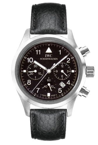 Pilot's Watch Chronograph Mecaquartz Stainless Steel / Black / Strap — photo from WatchBase · Photo: WatchBase · © WatchBase, used with permission · Source: https://watchbase.com/iwc/pilot/iw3741-06