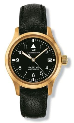 Lady Pilot's Watch Mark XII Yellow Gold / Black / Strap — photo from WatchBase · Photo: WatchBase · © WatchBase, used with permission · Source: https://watchbase.com/iwc/pilot/iw4421-03