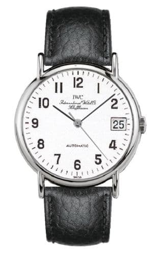 Portofino Automatic Stainless Steel / White - Railroad / Strap — photo from WatchBase · Photo: WatchBase · © WatchBase, used with permission · Source: https://watchbase.com/iwc/portofino/iw3513-38