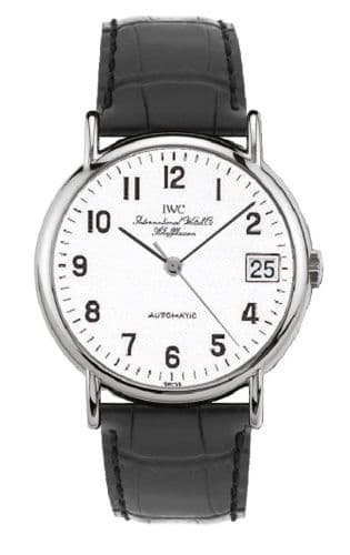 Portofino Automatic Stainless Steel / White - Railroad / Strap — photo from WatchBase · Photo: WatchBase · © WatchBase, used with permission · Source: https://watchbase.com/iwc/portofino/iw3513-39