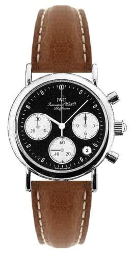 Portofino Lady Chronograph MecaQuartz Stainless Steel / Black / Calf — photo from WatchBase · Photo: WatchBase · © WatchBase, used with permission · Source: https://watchbase.com/iwc/portofino/iw3730-05