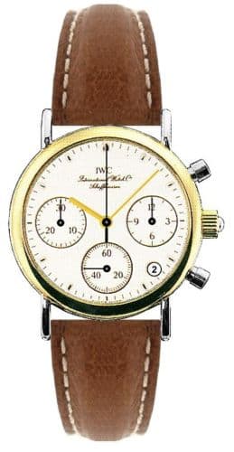 Portofino Lady Chronograph MecaQuartz Stainless Steel / Yellow Gold / White / Calf — photo from WatchBase · Photo: WatchBase · © WatchBase, used with permission · Source: https://watchbase.com/iwc/portofino/iw3730-10